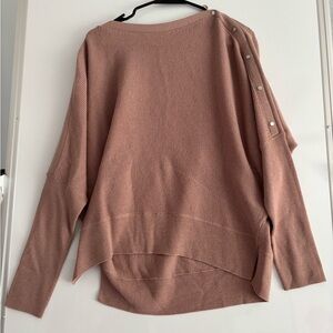 All Saints Off-the-Shoulder Sweater - Mauve